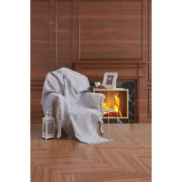 

Плед-накидка Eponj Home Buldan Keten - Damask 170*220 gri серый (svt-2000022240079)