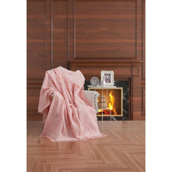 

Плед-накидка Eponj Home Buldan Keten - Damask 170*220 pudra пудра (svt-2000022240109)