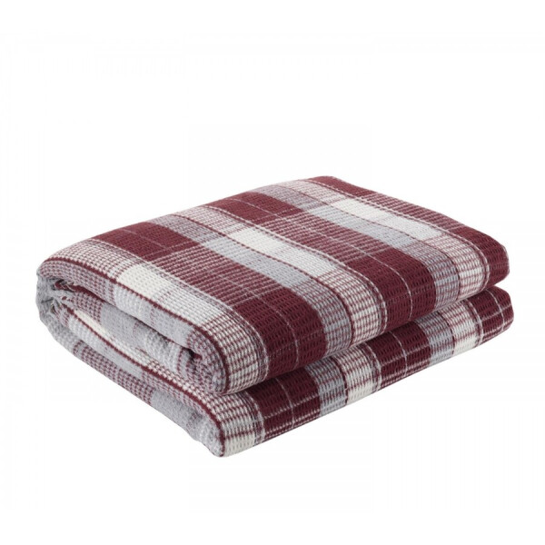 

Плед Eponj Home - Ekose 180*220 Bordo-Gri бордовый-серый (svt-2000022262637)