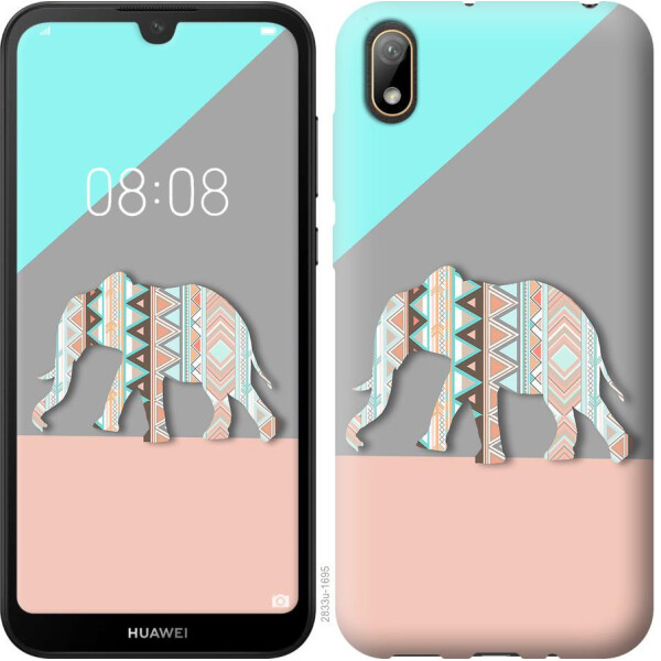 

Чехол на Huawei Y5 2019 Узорчатый слон (04798)