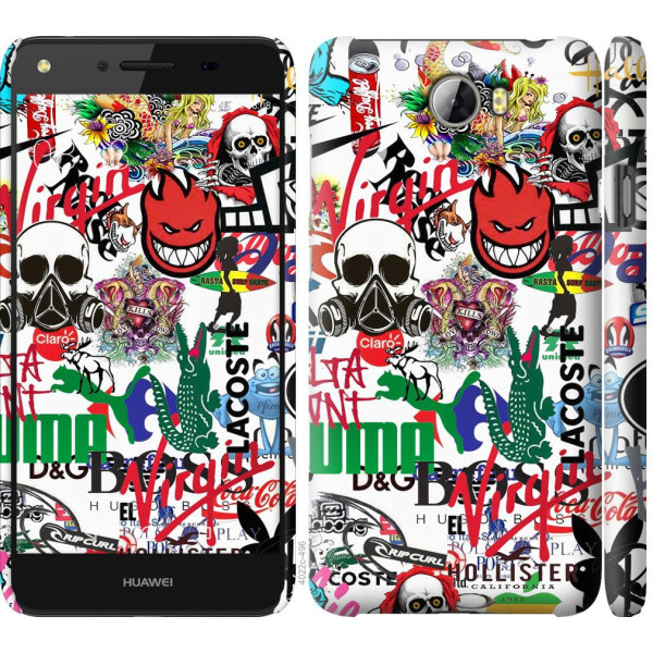 

Чехол на Huawei Y5 II Many different logos (04798)