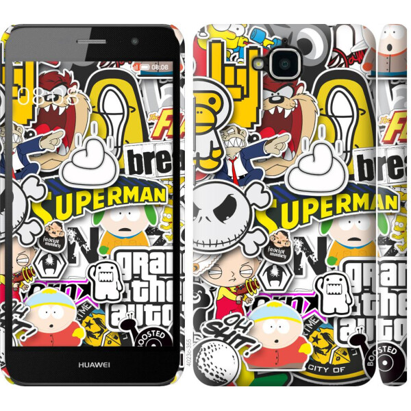 

Чехол на Huawei Y6 Pro Popular logos (04798)