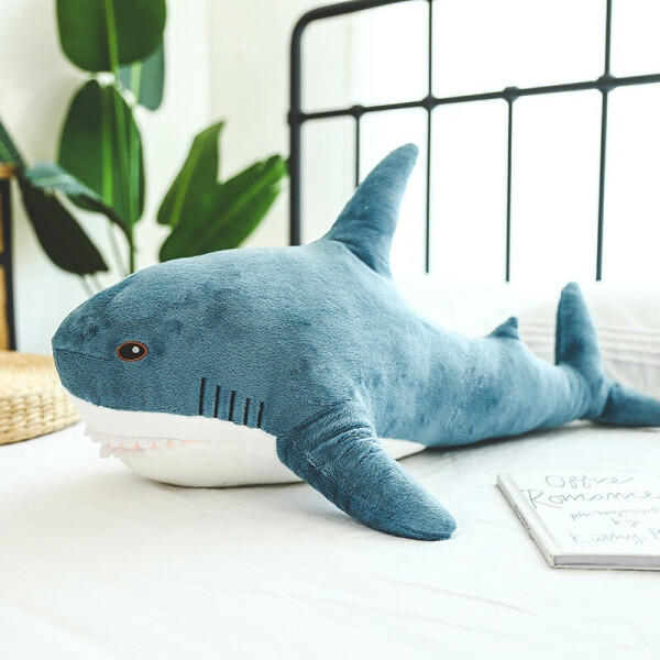 

Детская мягкая игрушка из мягкого плюша и 3D PP хлопка Акула 60 см Синий