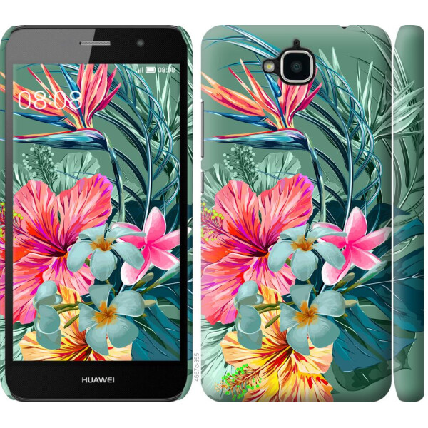 

Чехол на Huawei Y6 Pro Тропические цветы v1 (04798)