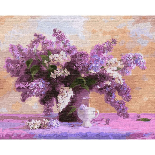 

Картина по номерам.Яркий букет сирени 40*50см KHO3111
