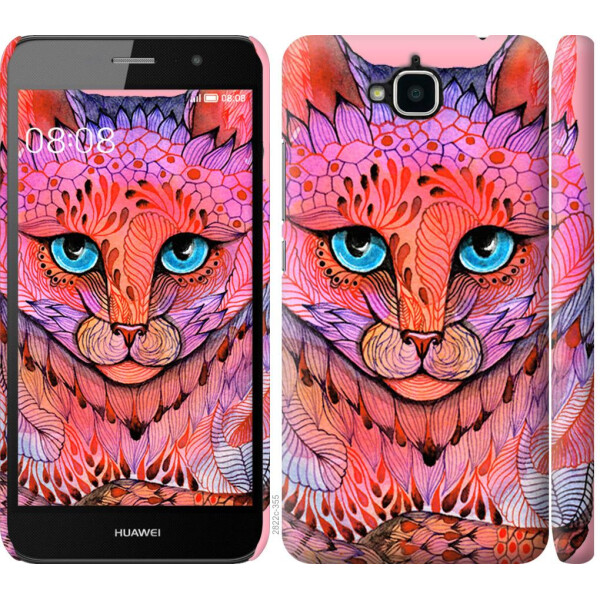 

Чехол на Huawei Y6 Pro Узорчатая кошка (04798)