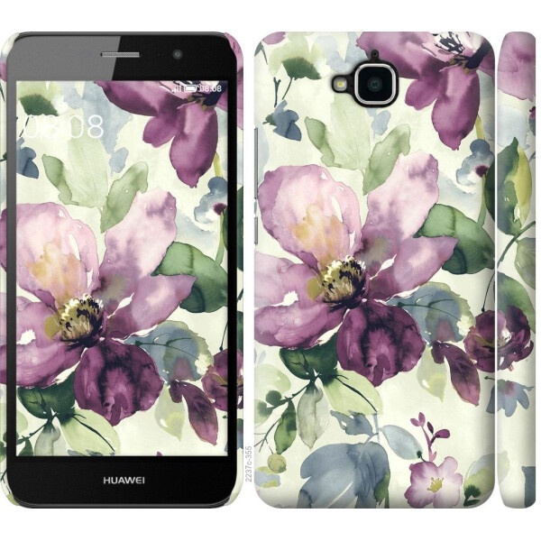 

Чехол на Huawei Y6 Pro Цветы акварелью (04798)