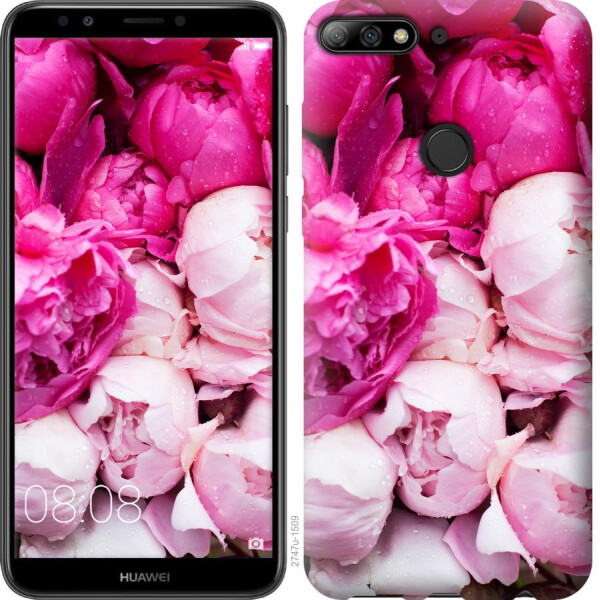 

Чехол на Huawei Y7 Prime 2018 Розовые пионы (04798)