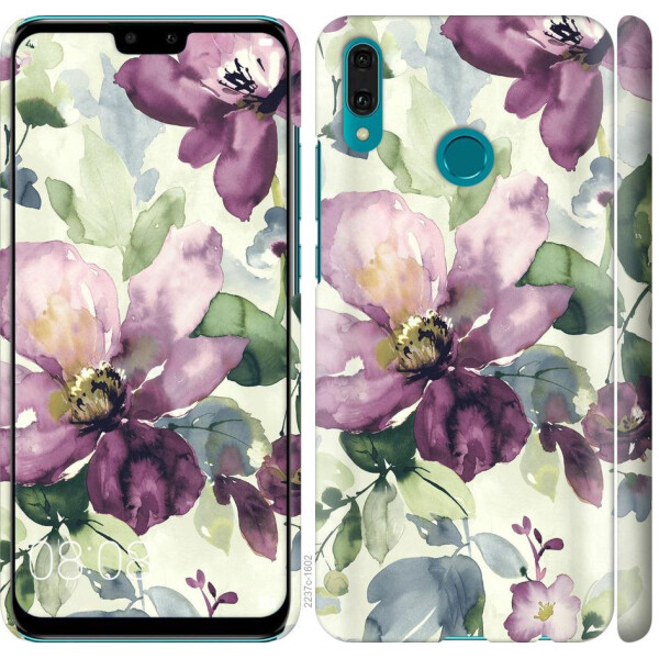 

Чехол на Huawei Y9 2019 Цветы акварелью (04798)