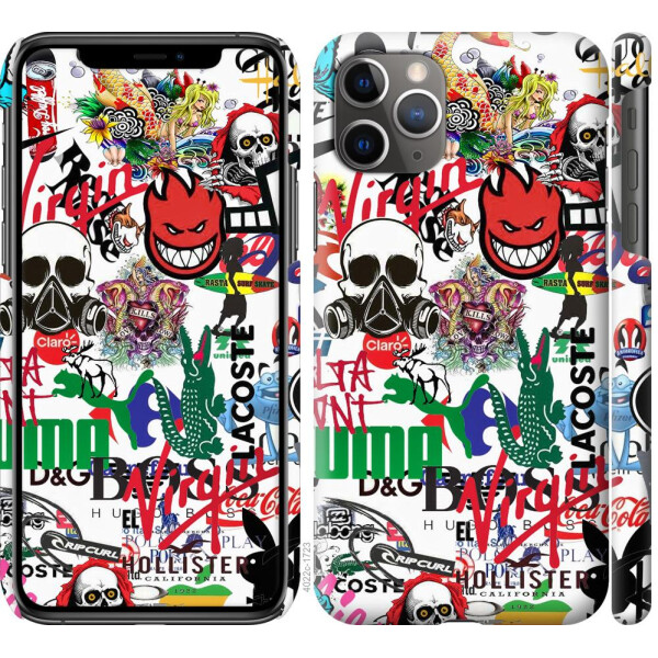

Чехол на iPhone 11 Pro Max Many different logos (04798)