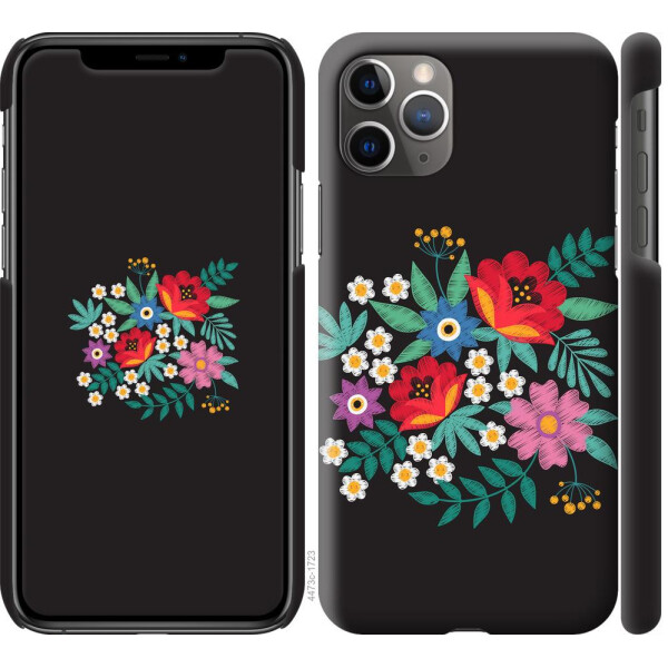 

Чехол на iPhone 11 Pro Max Вышитые цветы (04798)
