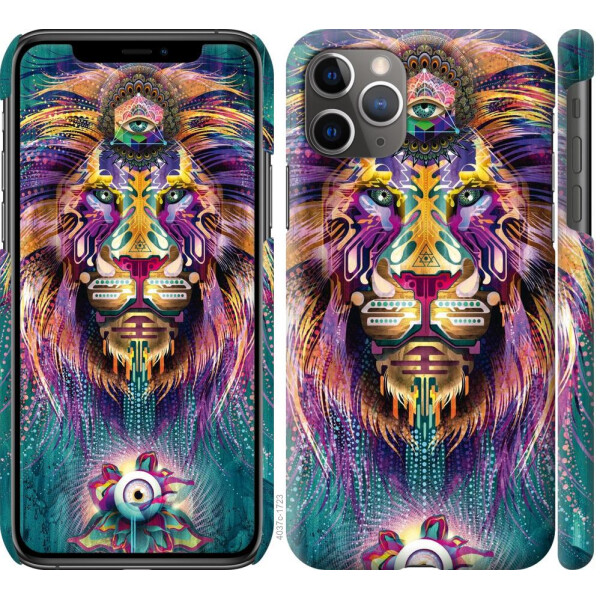 

Чехол на iPhone 11 Pro Max Люминесцентный лев (04798)
