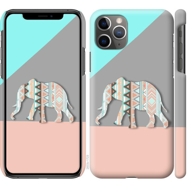 

Чехол на iPhone 11 Pro Max Узорчатый слон (04798)
