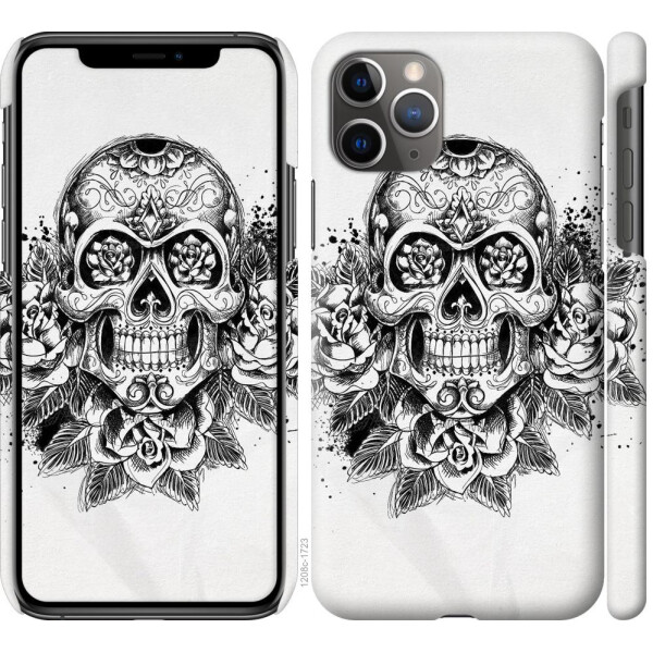 

Чехол на iPhone 11 Pro Max Череп и розы (04798)