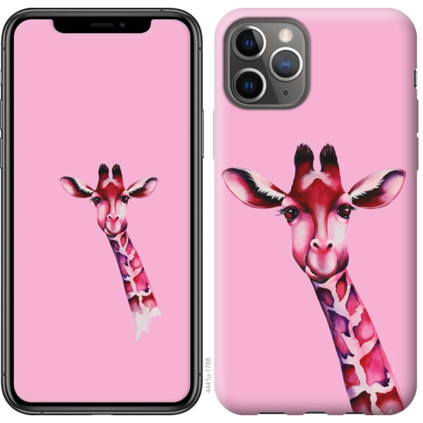 

Чехол на iPhone 11 Pro Розовая жирафа (04798)