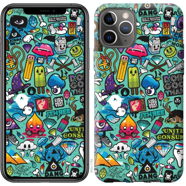 

Чехол на iPhone 11 Pro Стикер бомбинг 1 (04798)