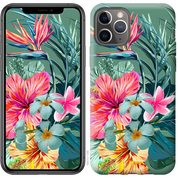 

Чехол на iPhone 11 Pro Тропические цветы v1 (04798)
