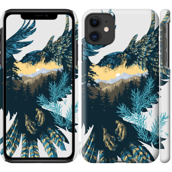 

Чехол на iPhone 11 Арт-орел на фоне природы (04798)