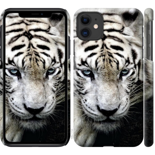 

Чехол на iPhone 11 Грустный белый тигр (04798)