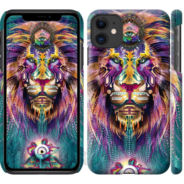 

Чехол на iPhone 11 Люминесцентный лев (04798)