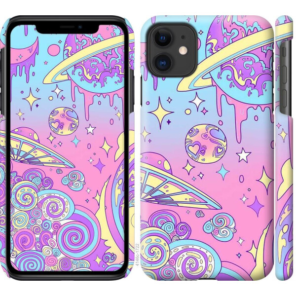 

Чехол на iPhone 11 Розовая галактика (04798)