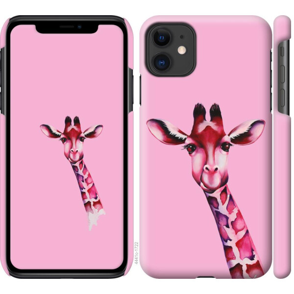 

Чехол на iPhone 11 Розовая жирафа (04798)