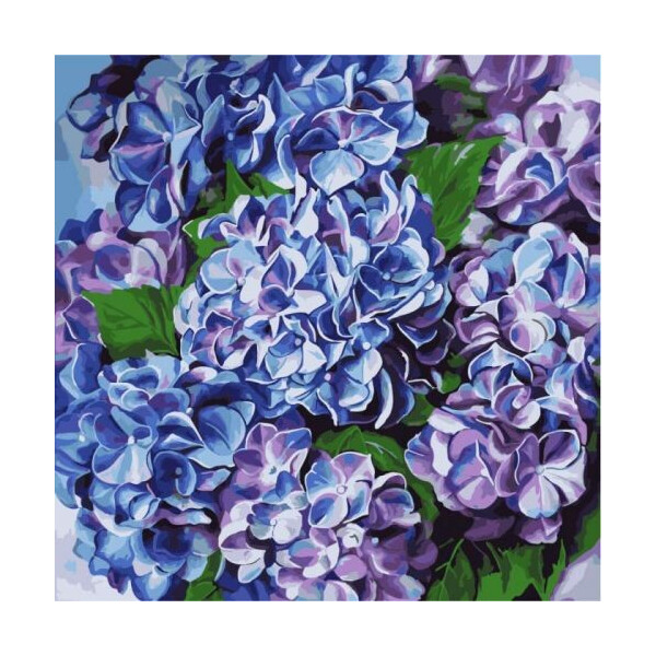 

Картина по номера Идейка Яркая гортензия 40x40