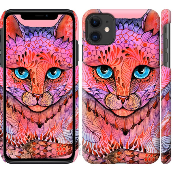 

Чехол на iPhone 11 Узорчатая кошка (04798)