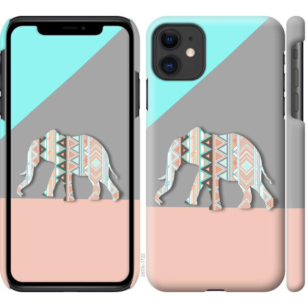 

Чехол на iPhone 11 Узорчатый слон (04798)