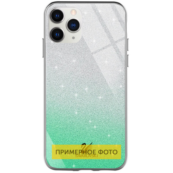 

TPU+Glass чехол Swarovski для Apple iPhone 12 Pro Max (6.7") Бирюзовый (is_00000040199_1)