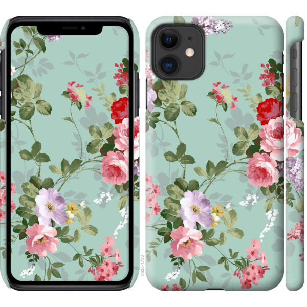 

Чехол на iPhone 11 Цветочные обои 2 (04798)