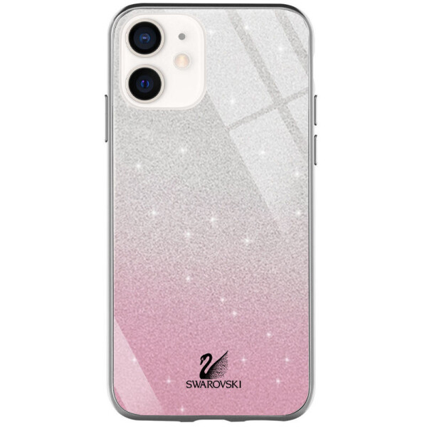

TPU+Glass чехол Swarovski для Apple iPhone 12 mini (5.4") Розовый (is_00000040197_5)