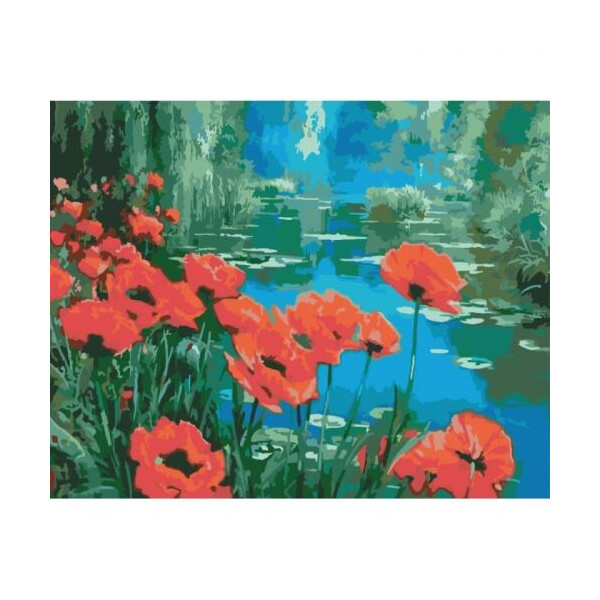 

Картина по номера Идейка Маки у пруда 50x40