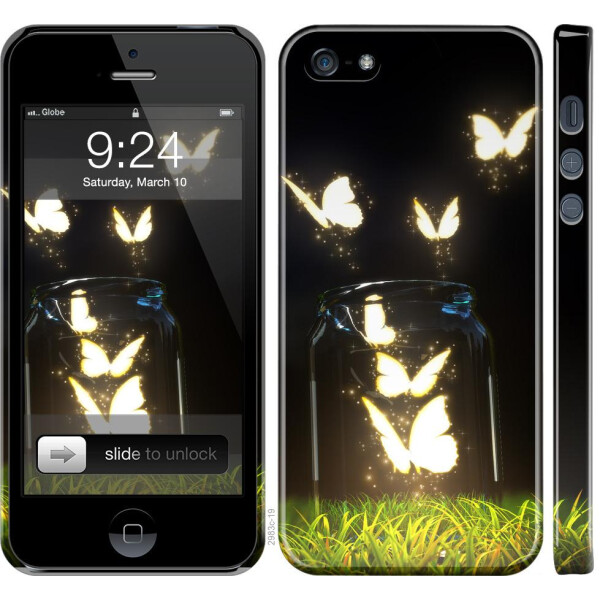 

Чехол на iPhone 5 Светящиеся бабочки (04798)
