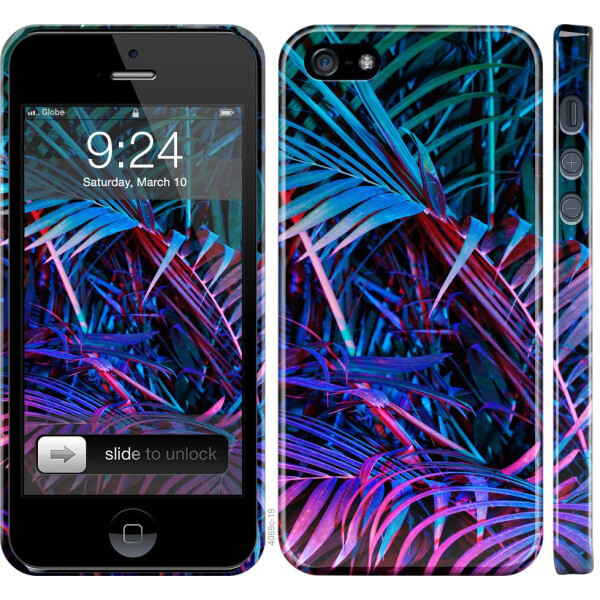 

Чехол на iPhone 5s Папоротник под ультрафиолетом (04798)