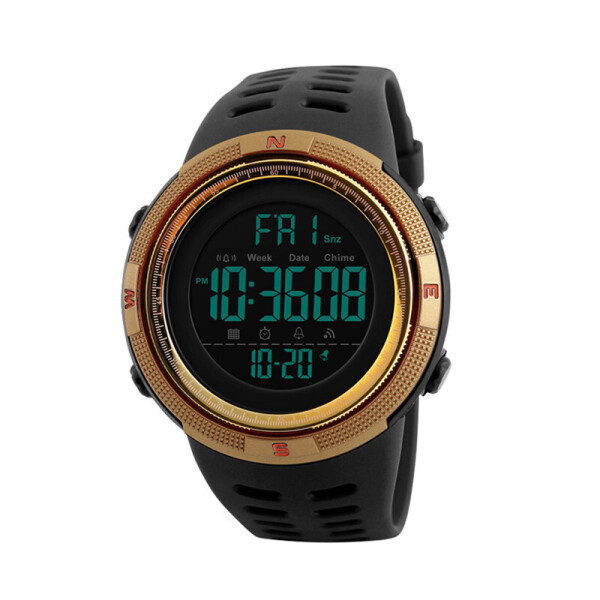 

Спортивные часы SKMEI 1251 Black + Gold электронные мужские с влагозащищенным корпусом