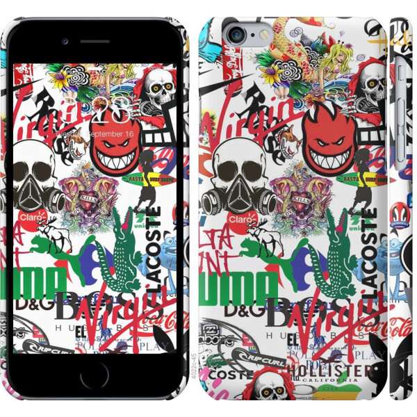 

Чехол на iPhone 6s Many different logos (04798)