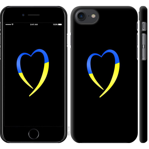 

Чехол на iPhone 7 Жёлто-голубое сердце (04798)