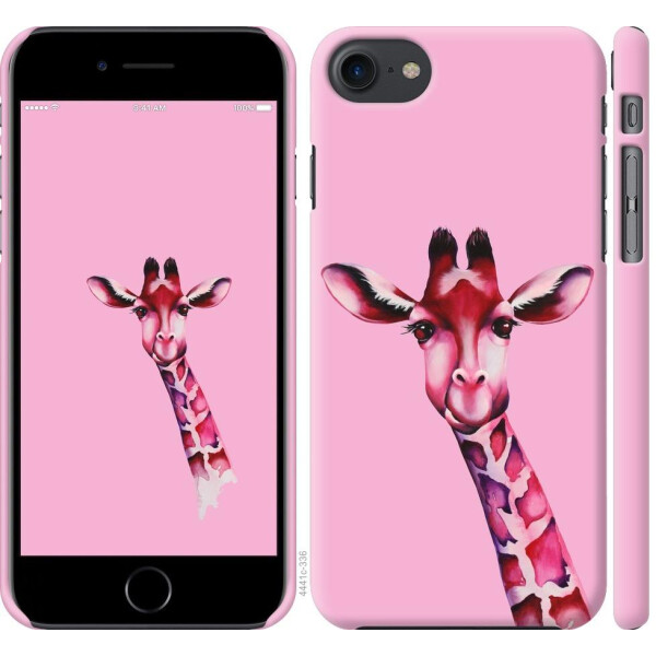 

Чехол на iPhone 7 Розовая жирафа (04798)