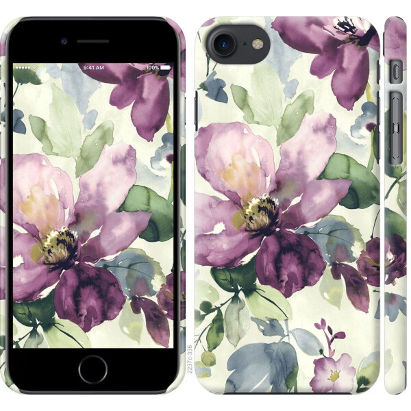 

Чехол на iPhone 7 Цветы акварелью (04798)