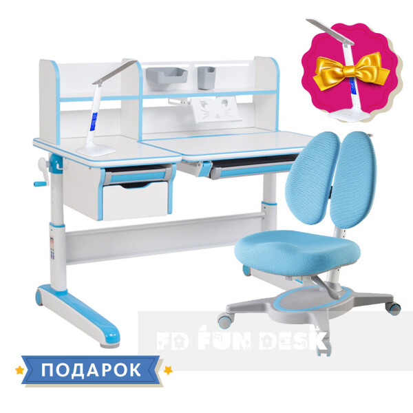 

Комплект для мальчика стол-трансформер Libro Blue+универсальное кресло FunDesk Primavera II Blue