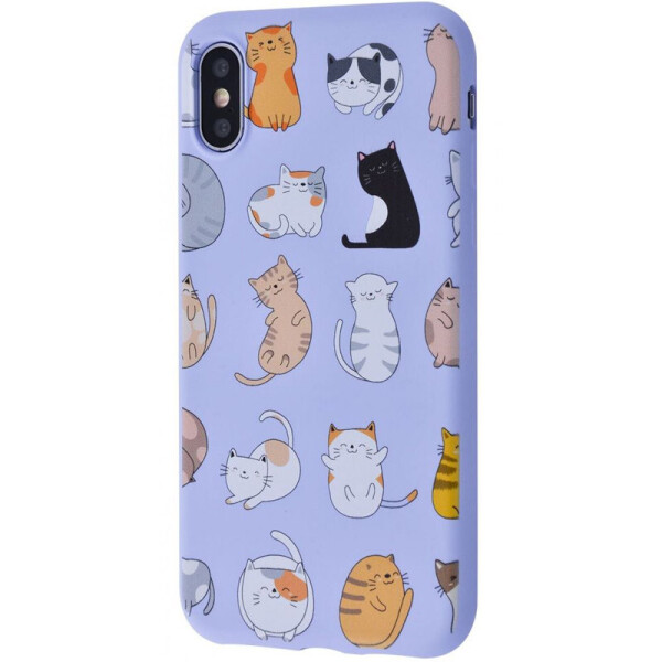 

TPU чехол WAVE Fancy для Apple iPhone XS Max (6.5") Funny cats / Light purple (is_00000039241_2)
