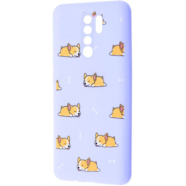 

TPU чехол WAVE Fancy для Xiaomi Redmi 9 Sleeping corgi / Light purple (is_00000039113_12)