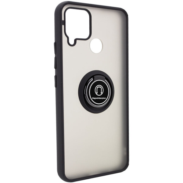 

TPU+PC чехол Deen ColorEdgingRing for Magnet для Realme C15 / C12 Черный (is_00000039072_5)