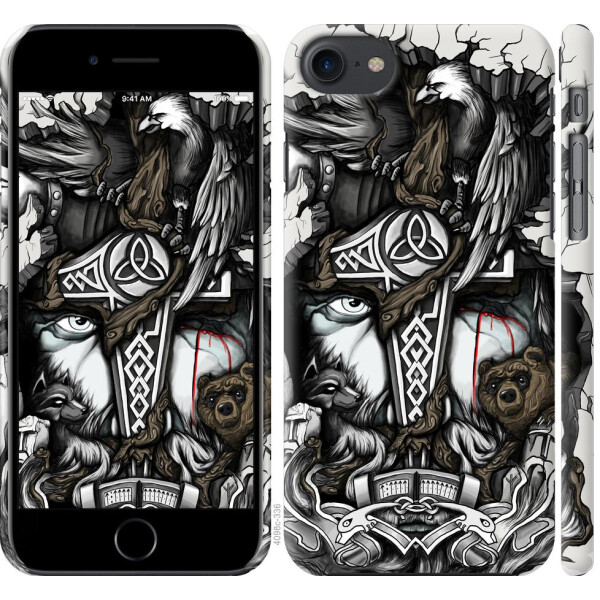 

Чехол на iPhone 8 Тату Викинг (04798)
