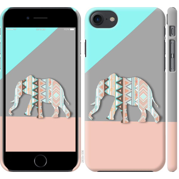 

Чехол на iPhone 8 Узорчатый слон (04798)
