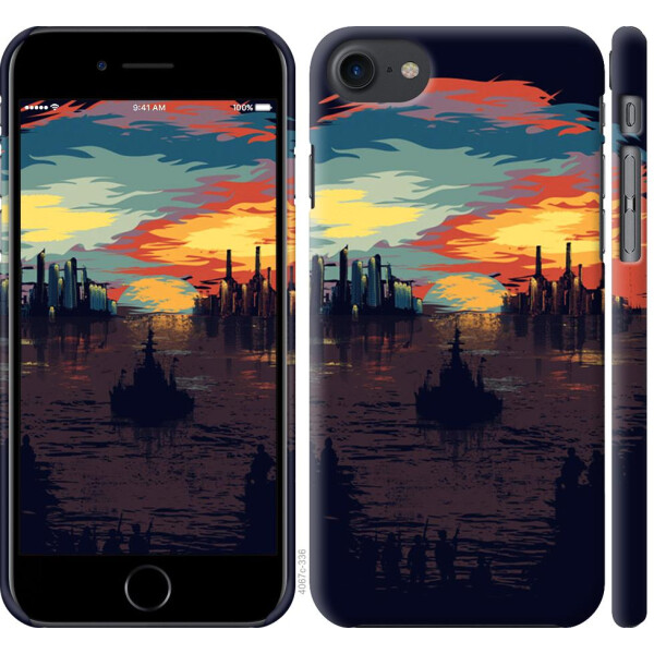 

Чехол на iPhone 8 Череп-абстракция (04798)