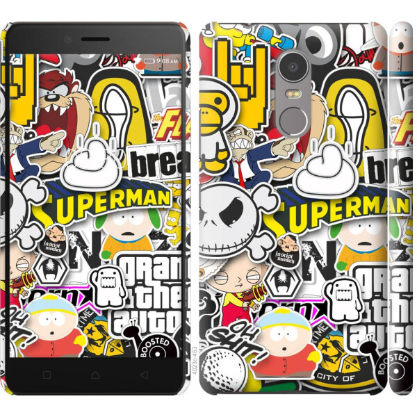 

Чехол на Lenovo K6 Note Popular logos (04798)