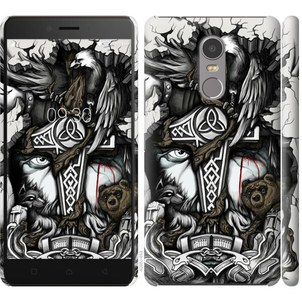

Чехол на Lenovo K6 Note Тату Викинг (04798)