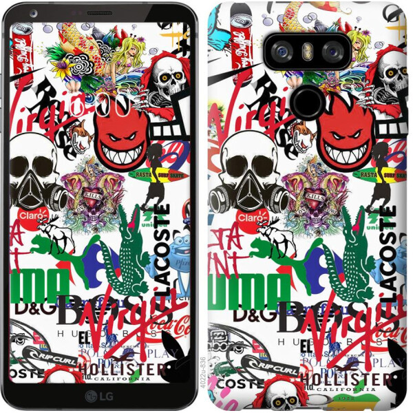 

Чехол на LG G6 Many different logos (04798)